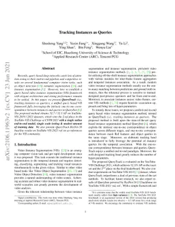 Tracking Instances as Queries
