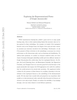 Exploring the Representational Power of Graph Autoencoder
