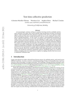 Test-time Collective Prediction