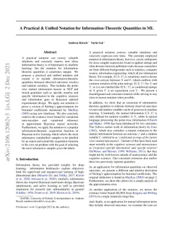 A Practical & Unified Notation for Information-Theoretic Quantities in
  ML