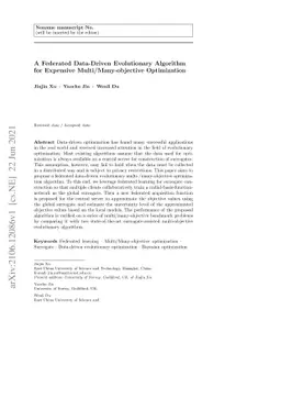 A Federated Data-Driven Evolutionary Algorithm for Expensive
  Multi/Many-objective Optimization