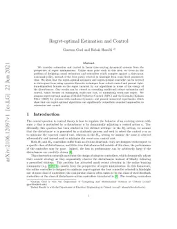 Regret-optimal Estimation and Control