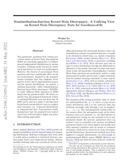 Standardisation-function Kernel Stein Discrepancy: A Unifying View on
  Kernel Stein Discrepancy Tests for Goodness-of-fit