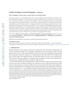 Conflict Avoidance in Social Navigation -- a Survey