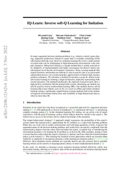 IQ-Learn: Inverse soft-Q Learning for Imitation