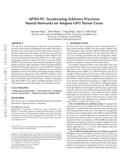 APNN-TC: Accelerating Arbitrary Precision Neural Networks on Ampere GPU
  Tensor Cores