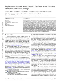 Region-Aware Network: Model Human's Top-Down Visual Perception Mechanism
  for Crowd Counting
