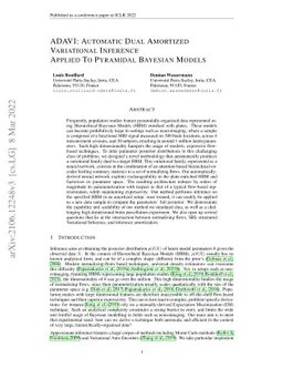 ADAVI: Automatic Dual Amortized Variational Inference Applied To
  Pyramidal Bayesian Models