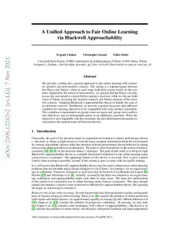 A Unified Approach to Fair Online Learning via Blackwell Approachability