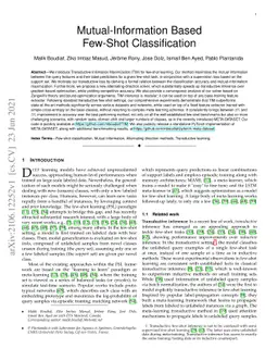 Mutual-Information Based Few-Shot Classification