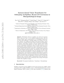 Instance-based Vision Transformer for Subtyping of Papillary Renal Cell
  Carcinoma in Histopathological Image