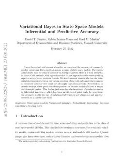Variational Bayes in State Space Models: Inferential and Predictive
  Accuracy