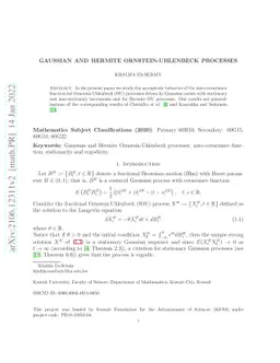 Gaussian and Hermite Ornstein-Uhlenbeck processes