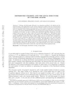 Distributed coloring and the local structure of unit-disk graphs