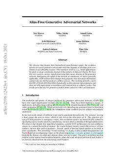 Alias-Free Generative Adversarial Networks
