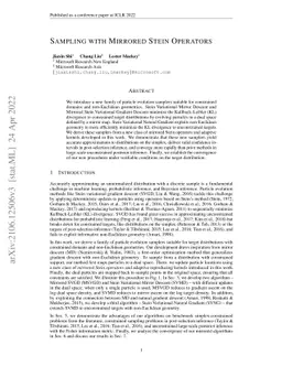 Sampling with Mirrored Stein Operators