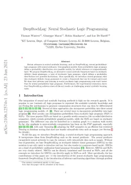 DeepStochLog: Neural Stochastic Logic Programming