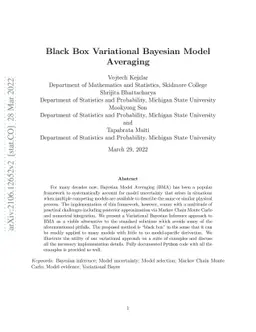 Black Box Variational Bayesian Model Averaging