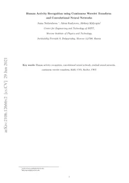 Human Activity Recognition using Continuous Wavelet Transform and
  Convolutional Neural Networks