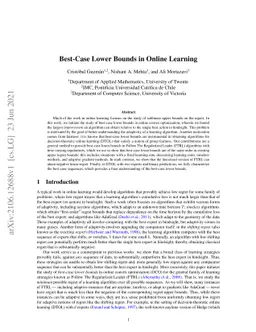 Best-Case Lower Bounds in Online Learning