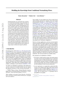 Distilling the Knowledge from Conditional Normalizing Flows