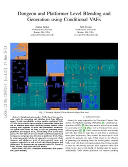 Dungeon and Platformer Level Blending and Generation using Conditional
  VAEs