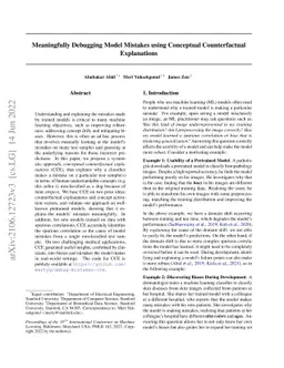 Meaningfully Debugging Model Mistakes using Conceptual Counterfactual
  Explanations