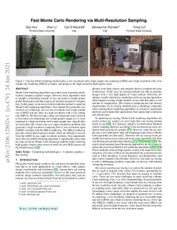 Fast Monte Carlo Rendering via Multi-Resolution Sampling