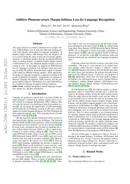Additive Phoneme-aware Margin Softmax Loss for Language Recognition