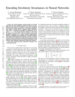 Encoding Involutory Invariances in Neural Networks