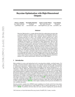 Bayesian Optimization with High-Dimensional Outputs
