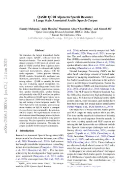 QASR: QCRI Aljazeera Speech Resource -- A Large Scale Annotated Arabic
  Speech Corpus