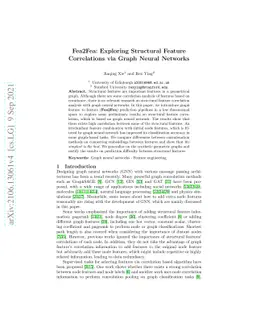 Fea2Fea: Exploring Structural Feature Correlations via Graph Neural
  Networks