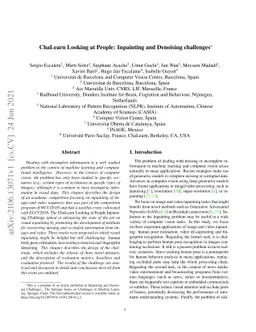 ChaLearn Looking at People: Inpainting and Denoising challenges