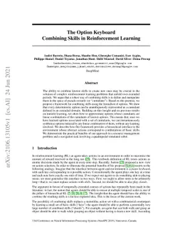 The Option Keyboard: Combining Skills in Reinforcement Learning