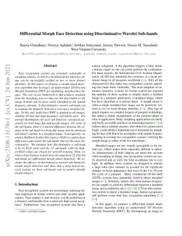 Differential Morph Face Detection using Discriminative Wavelet Sub-bands