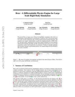 Brax -- A Differentiable Physics Engine for Large Scale Rigid Body
  Simulation