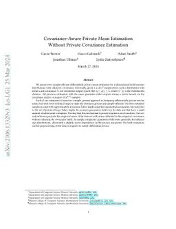 Covariance-Aware Private Mean Estimation Without Private Covariance
  Estimation