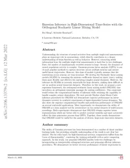 Bayesian Inference in High-Dimensional Time-Serieswith the Orthogonal
  Stochastic Linear Mixing Model