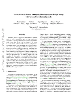 To the Point: Efficient 3D Object Detection in the Range Image with
  Graph Convolution Kernels