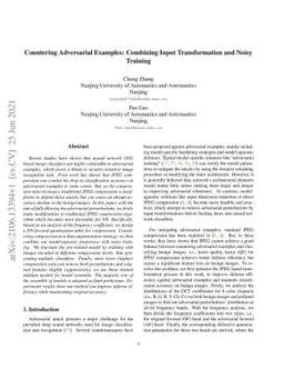 Countering Adversarial Examples: Combining Input Transformation and
  Noisy Training