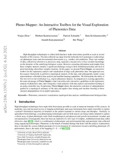 Pheno-Mapper: An Interactive Toolbox for the Visual Exploration of
  Phenomics Data
