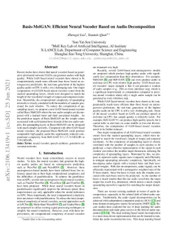 Basis-MelGAN: Efficient Neural Vocoder Based on Audio Decomposition
