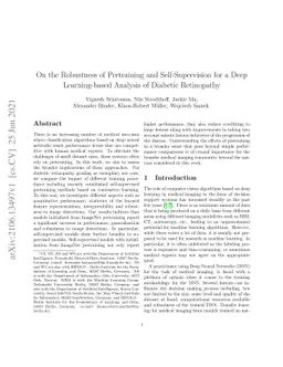 On the Robustness of Pretraining and Self-Supervision for a Deep
  Learning-based Analysis of Diabetic Retinopathy