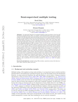 Semi-supervised multiple testing