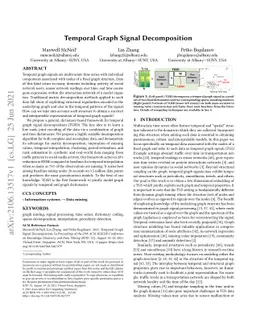 Temporal Graph Signal Decomposition