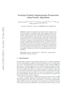 Learning Gradual Argumentation Frameworks using Genetic Algorithms