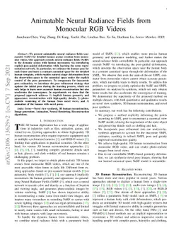 Animatable Neural Radiance Fields from Monocular RGB Videos