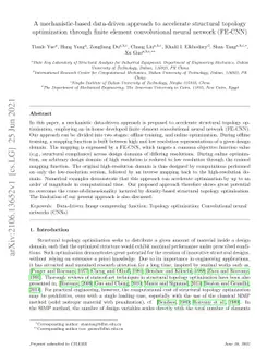 A mechanistic-based data-driven approach to accelerate structural
  topology optimization through finite element convolutional neural network
  (FE-CNN)