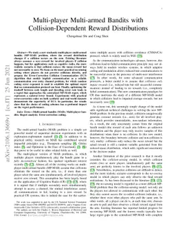 Multi-player Multi-armed Bandits with Collision-Dependent Reward
  Distributions